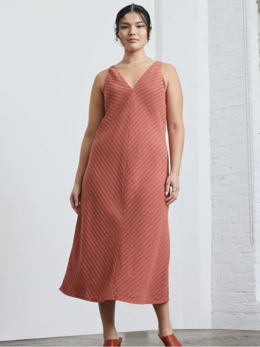 Everlane The City Stripe Midi Dress 0